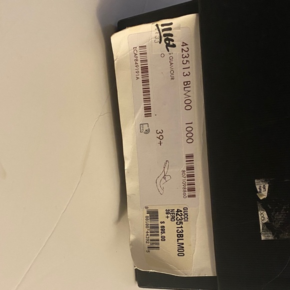 Gucci Black Leather Mules with Gold Detailing - Picture 2 of 4